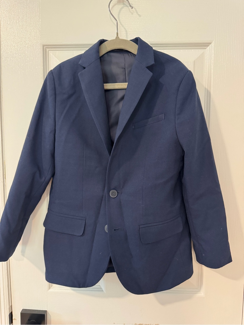 Zara Kids Boys 3 Piece Navy Suit Set Blazer Pants White Shirt Size 7 - Picture 4 of 13